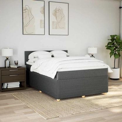 Giroletto a Molle con Materasso Grigio Scuro 160x200 cm Tessuto | homemem39