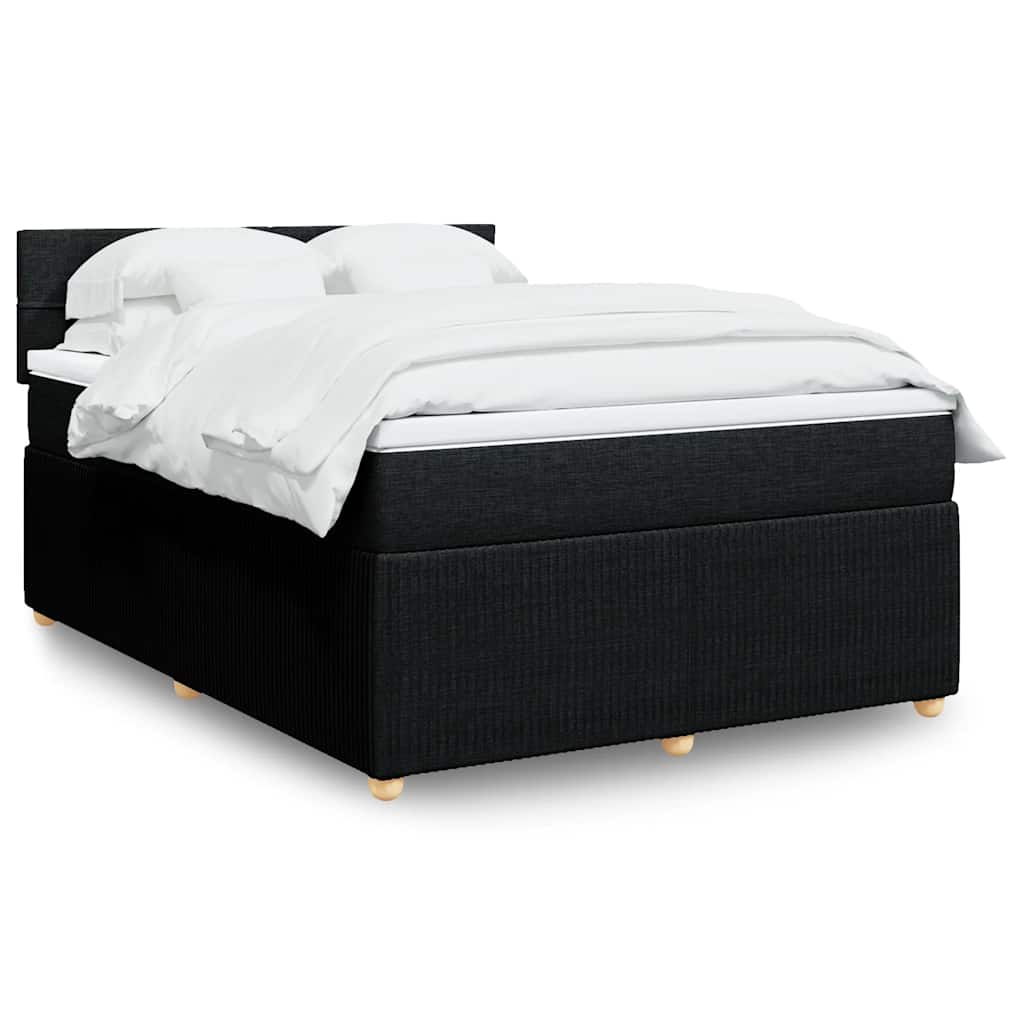 Giroletto a Molle con Materasso Nero 160x200 cm in Tessuto | homemem39
