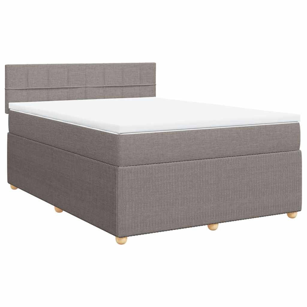 Giroletto a Molle con Materasso Tortora 160x200 cm in Tessuto | homemem39