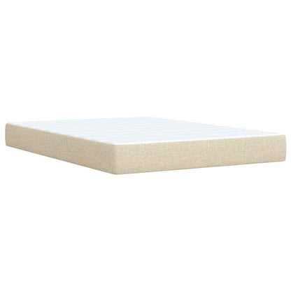 Giroletto a Molle con Materasso Crema 160x200 cm in Tessuto | homemem39