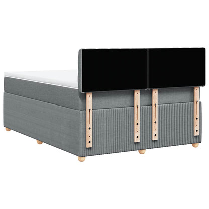 Giroletto a Molle con Materasso Grigio Chiaro 160x200cm Tessuto | homemem39