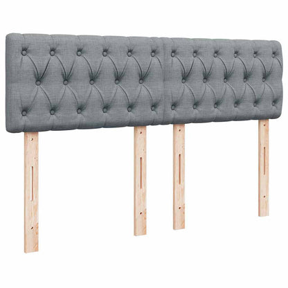 Giroletto a Molle con Materasso Grigio Chiaro 160x200cm Tessuto | homemem39