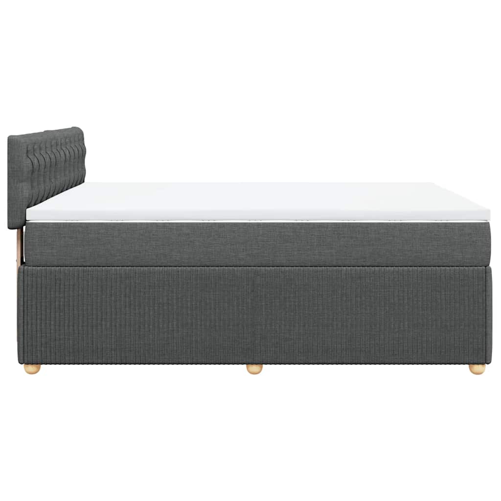 Giroletto a Molle con Materasso Grigio Scuro 160x200 cm Tessuto | homemem39