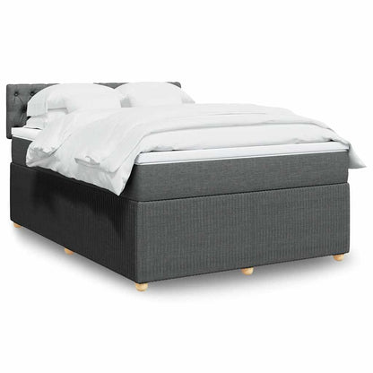 Giroletto a Molle con Materasso Grigio Scuro 160x200 cm Tessuto | homemem39