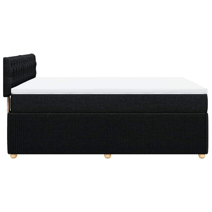 Giroletto a Molle con Materasso Nero 160x200 cm in Tessuto | homemem39