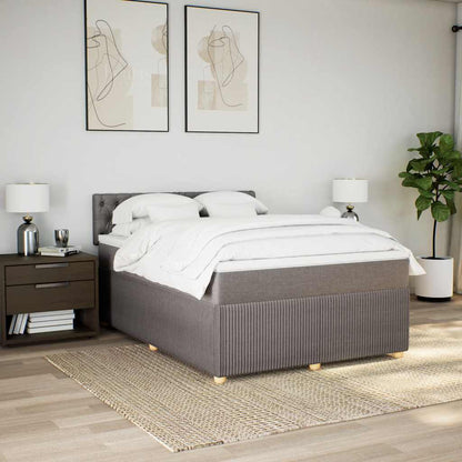 Giroletto a Molle con Materasso Tortora 160x200 cm in Tessuto | homemem39
