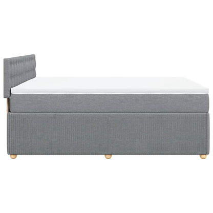 Giroletto a Molle con Materasso Grigio Chiaro 160x200cm Tessuto | homemem39