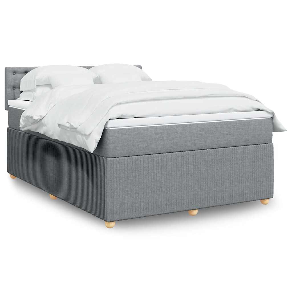 Giroletto a Molle con Materasso Grigio Chiaro 160x200cm Tessuto | homemem39