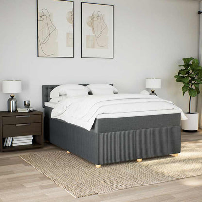 Giroletto a Molle con Materasso Grigio Scuro 160x200 cm Tessuto | homemem39