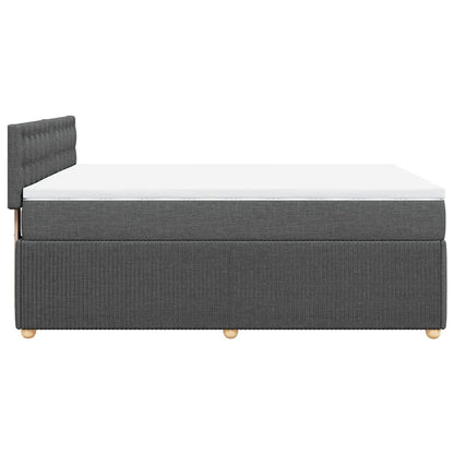 Giroletto a Molle con Materasso Grigio Scuro 160x200 cm Tessuto | homemem39