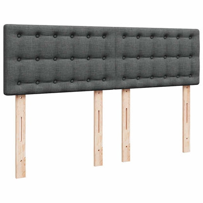 Giroletto a Molle con Materasso Grigio Scuro 160x200 cm Tessuto | homemem39