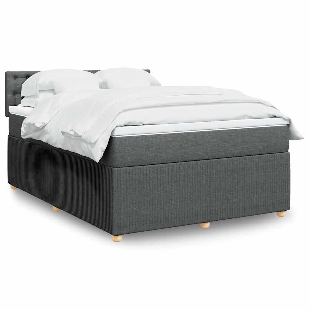 Giroletto a Molle con Materasso Grigio Scuro 160x200 cm Tessuto | homemem39