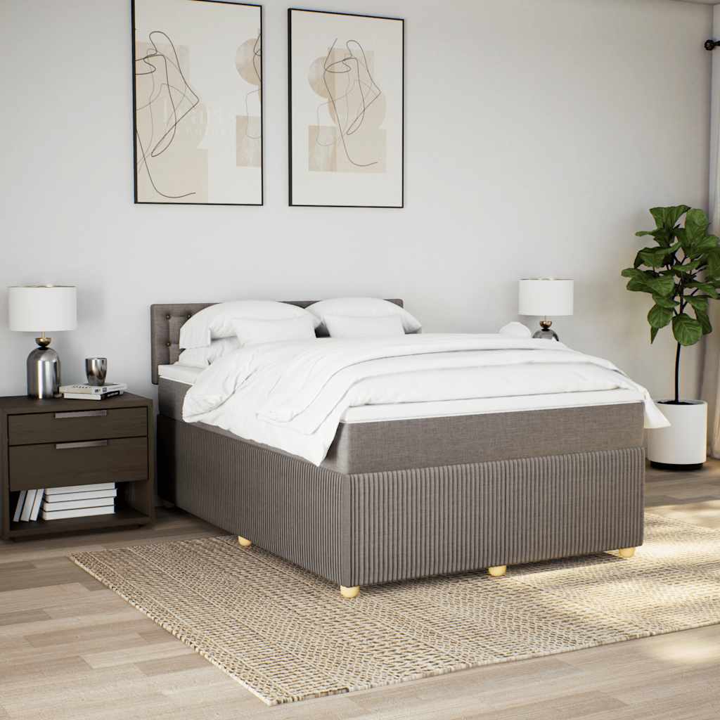 Giroletto a Molle con Materasso Tortora 160x200 cm in Tessuto | homemem39