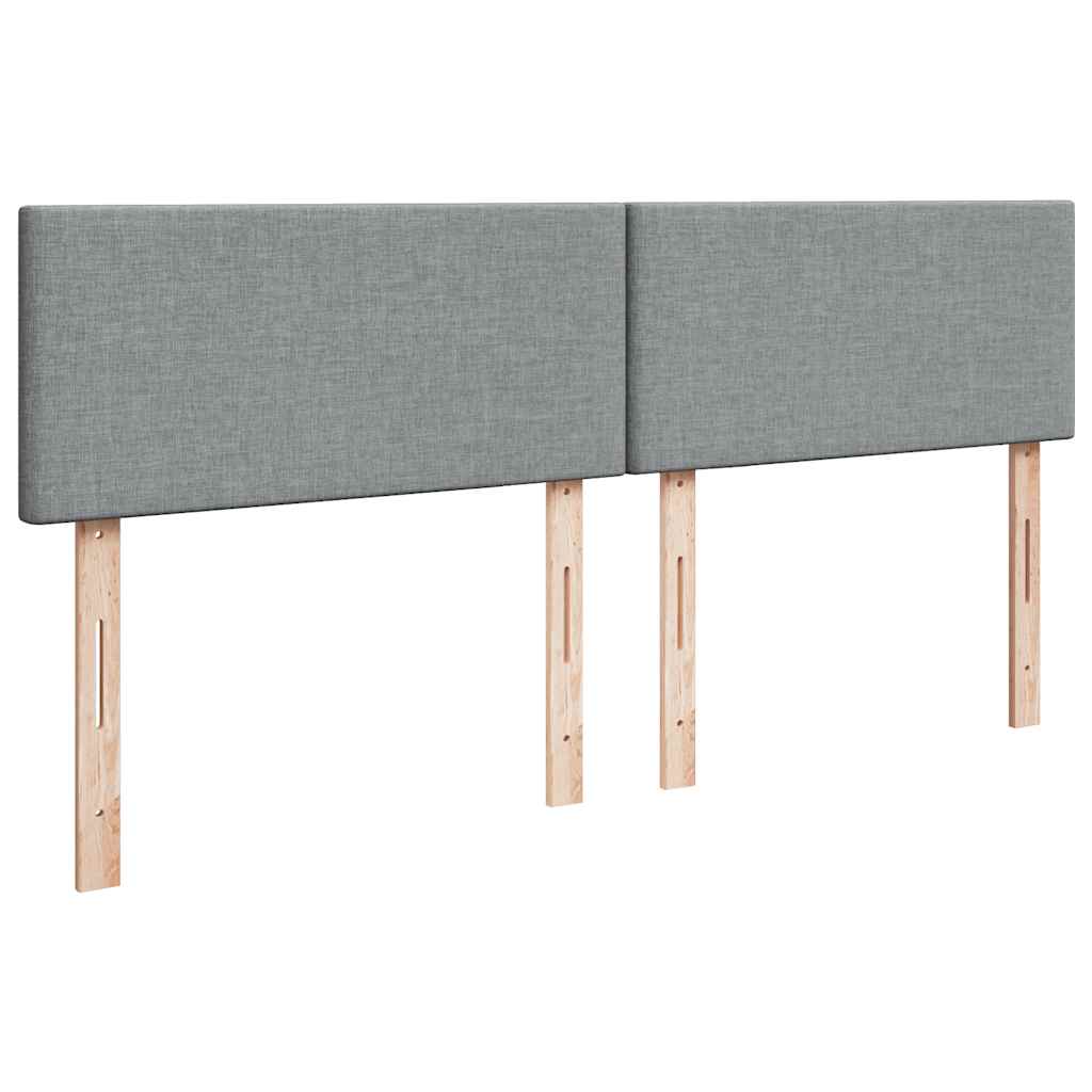 Giroletto a Molle con Materasso Grigio Chiaro180x200 cm Tessuto - homemem39