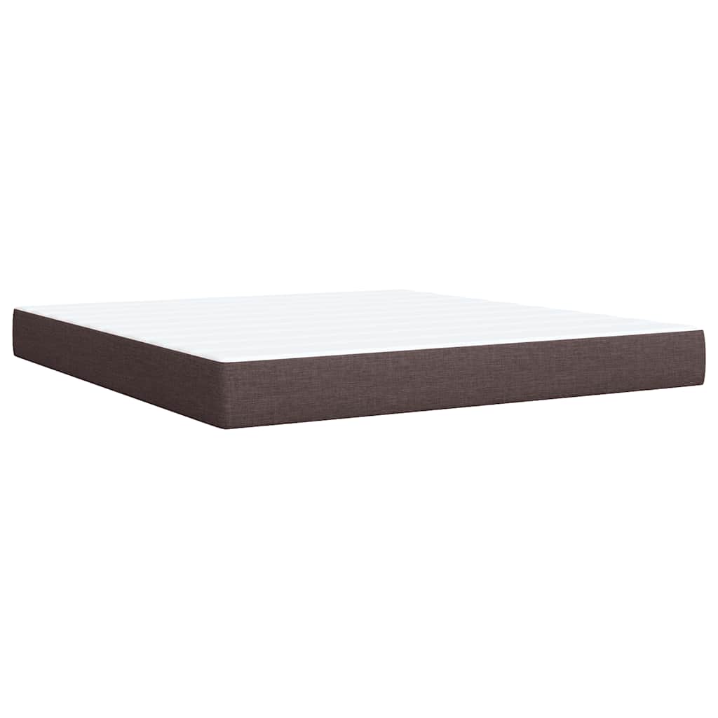 Giroletto a Molle con Materasso Marrone Scuro 180x200cm Tessuto | homemem39