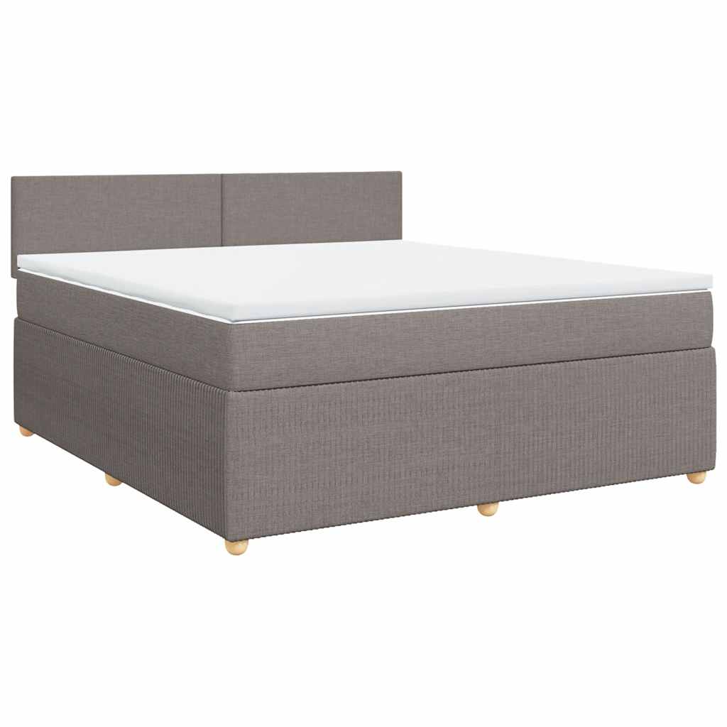 Giroletto a Molle con Materasso Tortora 180x200 cm in Tessuto | homemem39