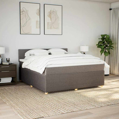 Giroletto a Molle con Materasso Tortora 180x200 cm in Tessuto | homemem39