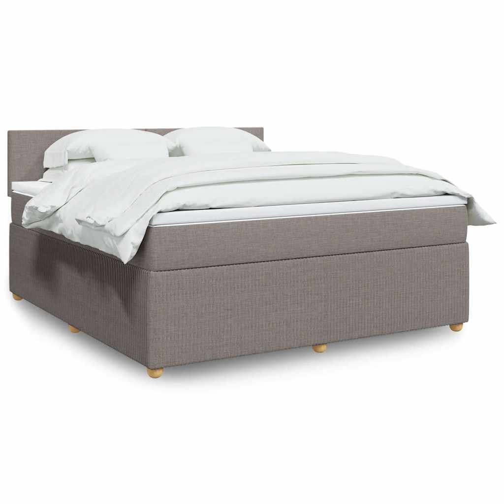 Giroletto a Molle con Materasso Tortora 180x200 cm in Tessuto | homemem39