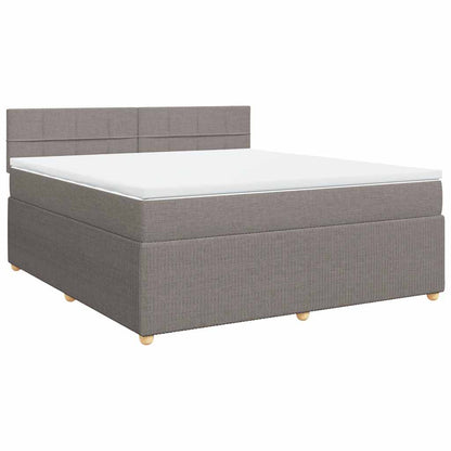 Giroletto a Molle con Materasso Tortora 180x200 cm in Tessuto | homemem39