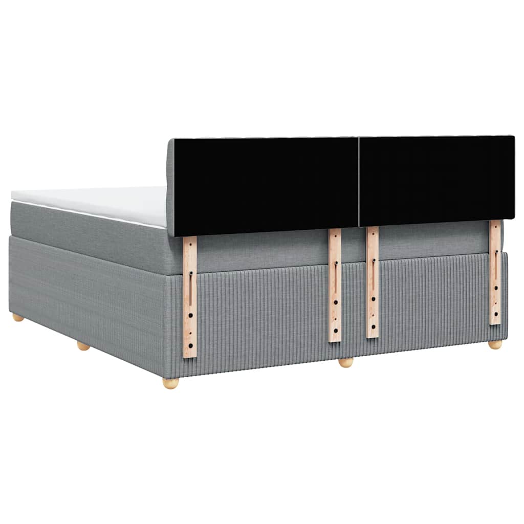 Giroletto a Molle con Materasso Grigio Chiaro180x200 cm Tessuto - homemem39