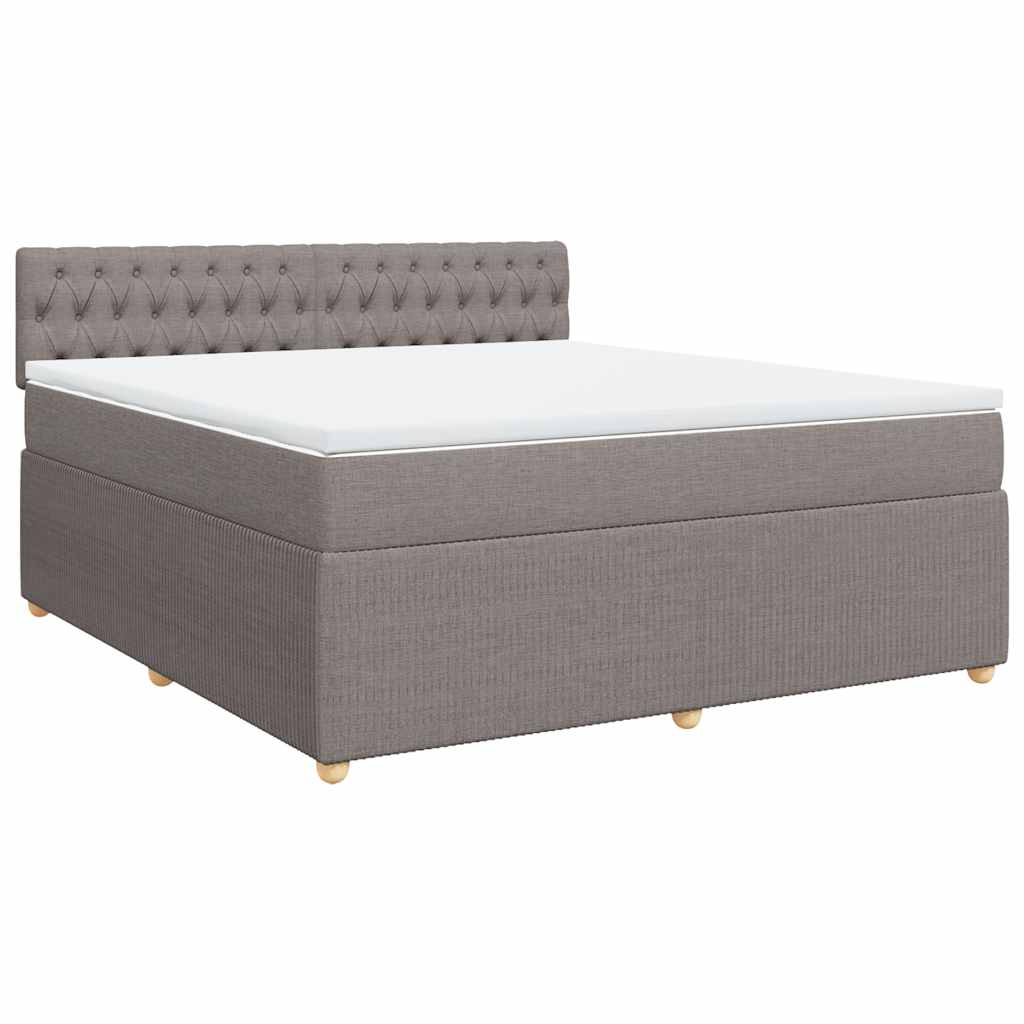 Giroletto a Molle con Materasso Tortora 180x200 cm in Tessuto | homemem39