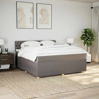 Giroletto a Molle con Materasso Tortora 180x200 cm in Tessuto | homemem39