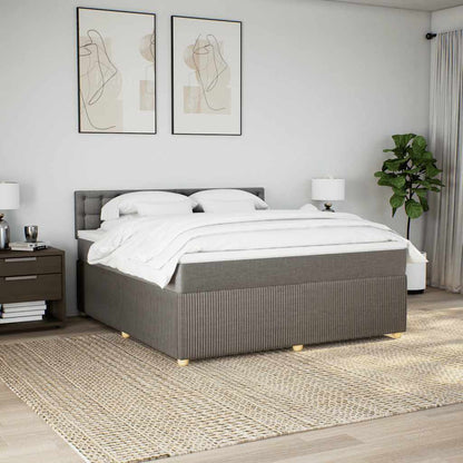 Giroletto a Molle con Materasso Tortora 180x200 cm in Tessuto | homemem39