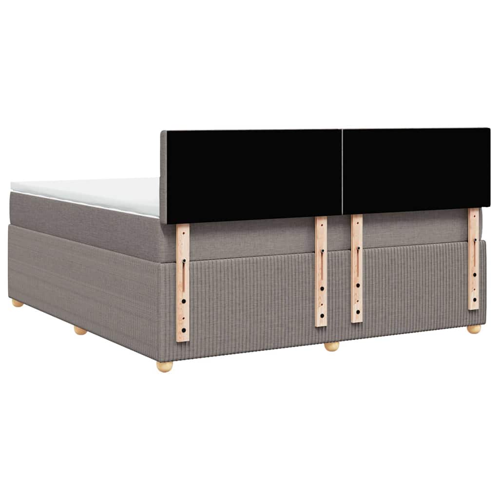 Giroletto a Molle con Materasso Tortora 180x200 cm in Tessuto | homemem39