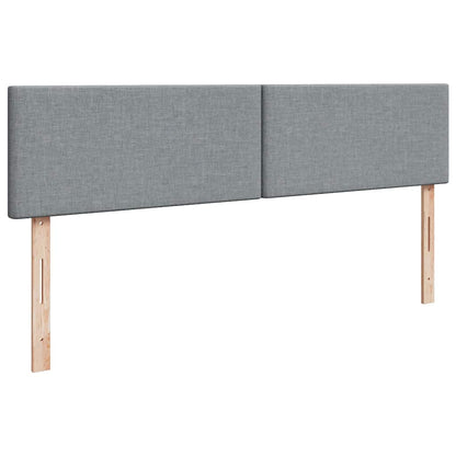 Giroletto a Molle con Materasso Grigio Chiaro 200x200cm Tessuto - homemem39