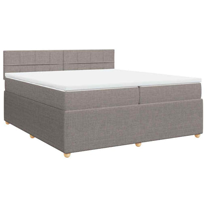 Giroletto a Molle con Materasso Tortora 200x200 cm in Tessuto | homemem39