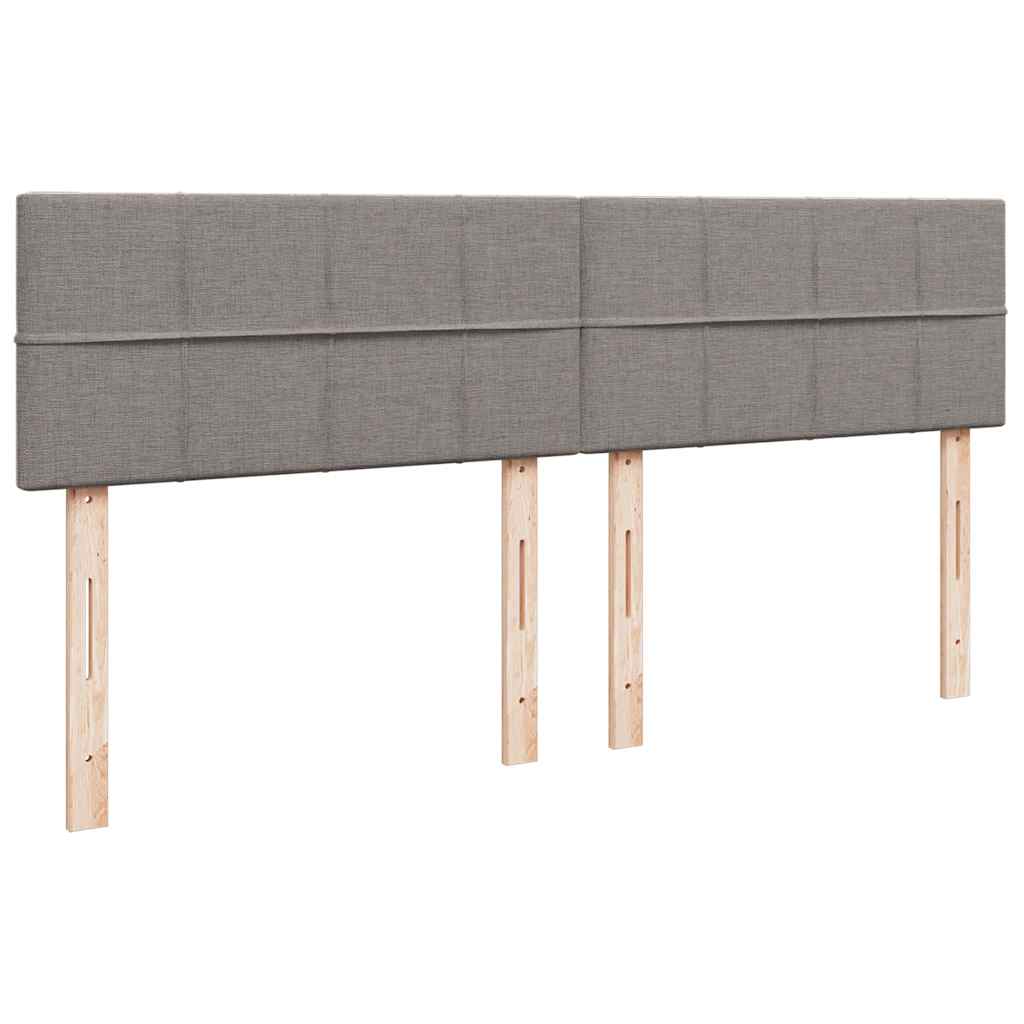 Giroletto a Molle con Materasso Tortora 200x200 cm in Tessuto | homemem39