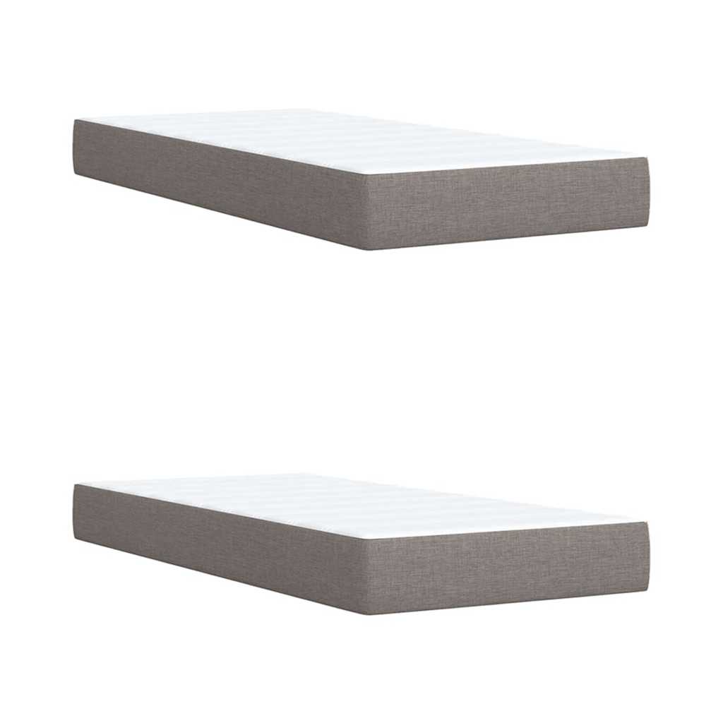 Giroletto a Molle con Materasso Tortora 200x200 cm in Tessuto | homemem39
