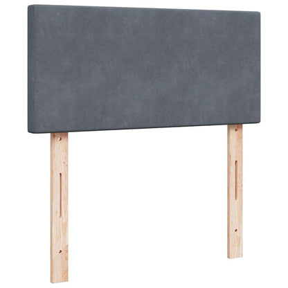 Giroletto a Molle con Materasso Grigio Scuro 80x200 cm Velluto | homemem39
