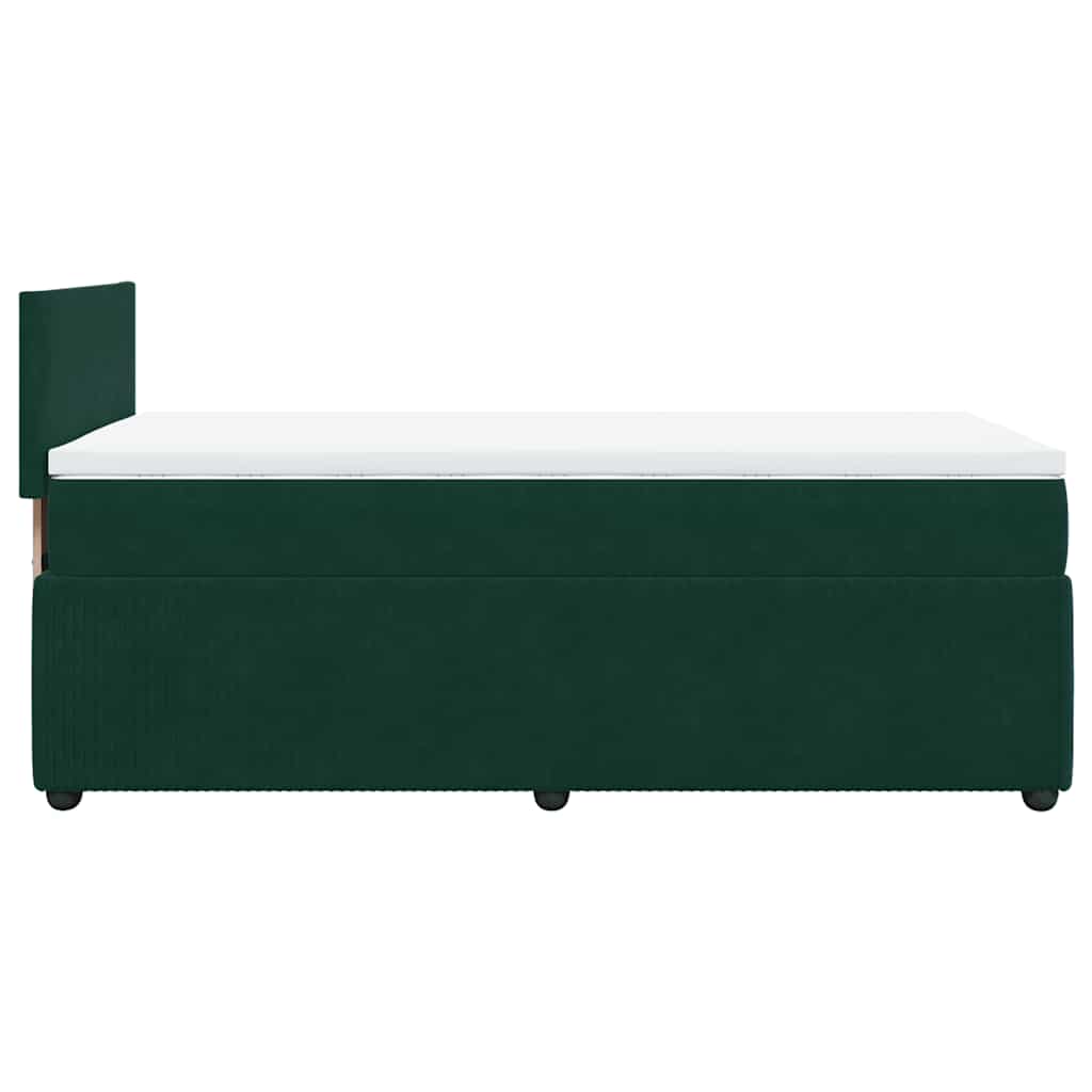 Giroletto a Molle con Materasso Verde Scuro 80x200 cm Velluto | homemem39