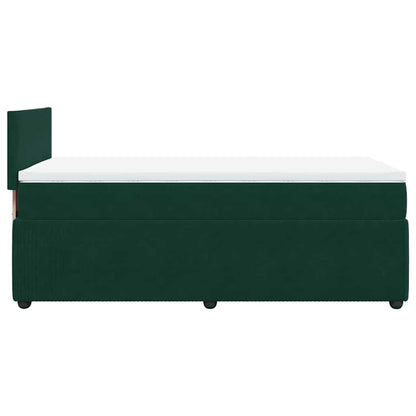 Giroletto a Molle con Materasso Verde Scuro 80x200 cm Velluto | homemem39