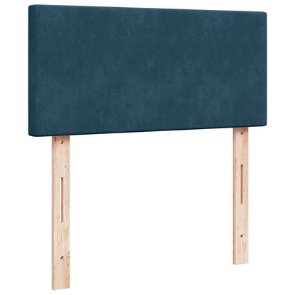 Giroletto a Molle con Materasso Blu 80x200 cm in Velluto