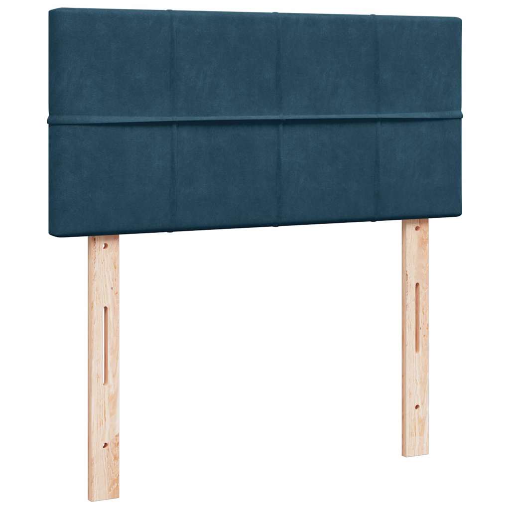 Giroletto a Molle con Materasso Blu 80x200 cm in Velluto