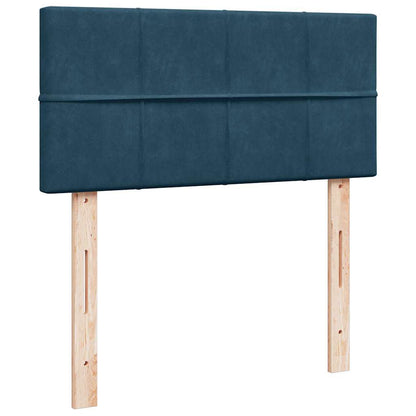 Giroletto a Molle con Materasso Blu 80x200 cm in Velluto
