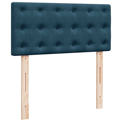 Giroletto a Molle con Materasso Blu 80x200 cm in Velluto