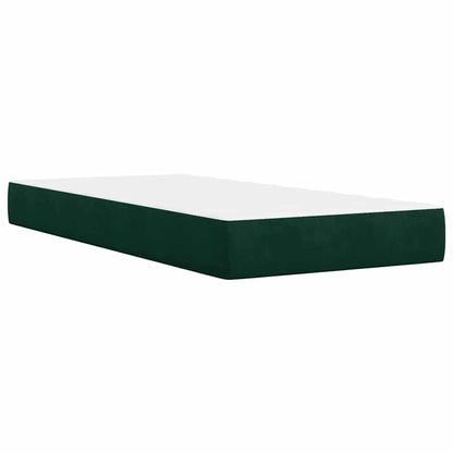 Giroletto a Molle con Materasso Verde Scuro 90x190 cm Velluto | homemem39