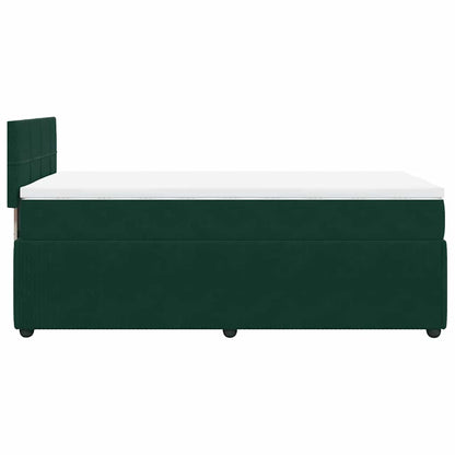 Giroletto a Molle con Materasso Verde Scuro 90x190 cm Velluto | homemem39