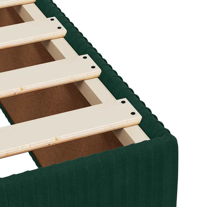 Giroletto a Molle con Materasso Verde Scuro 90x190 cm Velluto | homemem39