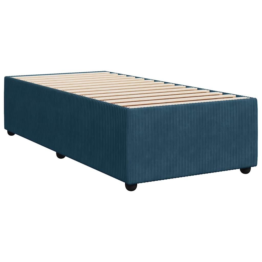 Giroletto a Molle con Materasso Blu 90x200 cm in Velluto | homemem39