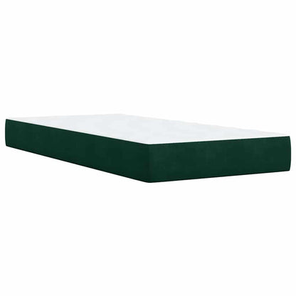 Giroletto a Molle con Materasso Verde Scuro 90x200 cm Velluto | homemem39