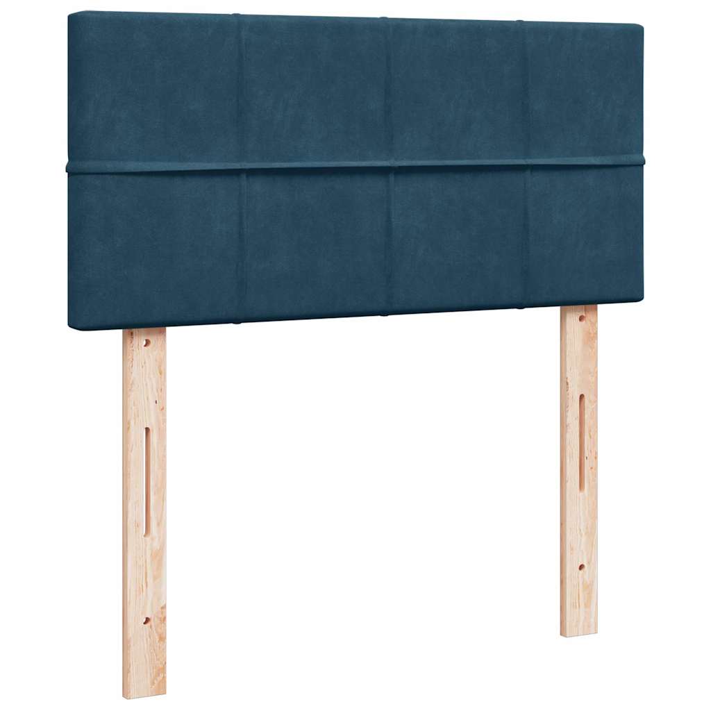 Giroletto a Molle con Materasso Blu 90x200 cm in Velluto | homemem39