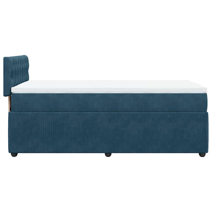 Giroletto a Molle con Materasso Blu 100x200 cm in Velluto | homemem39