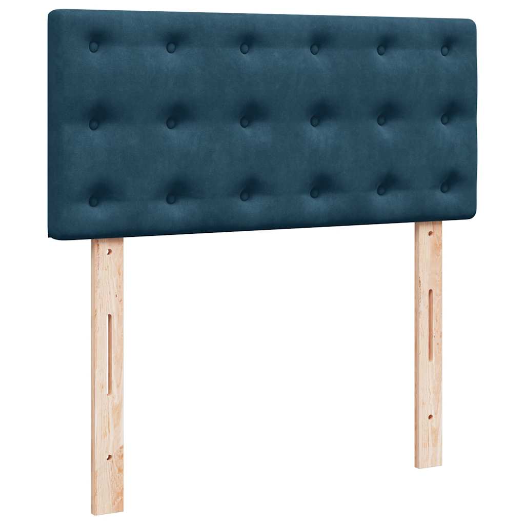 Giroletto a Molle con Materasso Blu 100x200 cm in Velluto