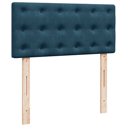 Giroletto a Molle con Materasso Blu 100x200 cm in Velluto