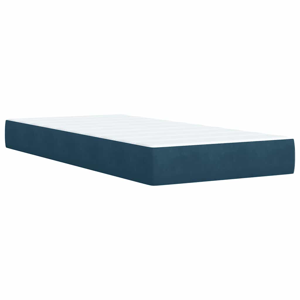 Giroletto a Molle con Materasso Blu 100x200 cm in Velluto | homemem39