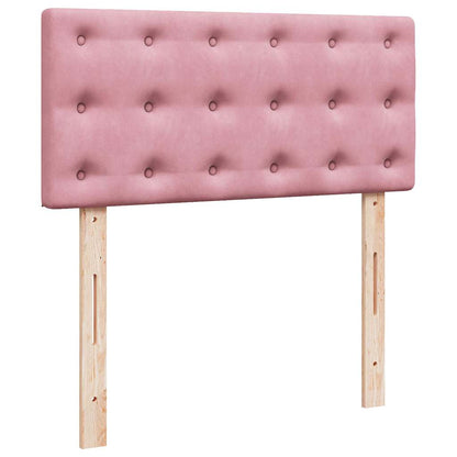 Giroletto a Molle con Materasso Rosa 100x200 cm in Velluto | homemem39